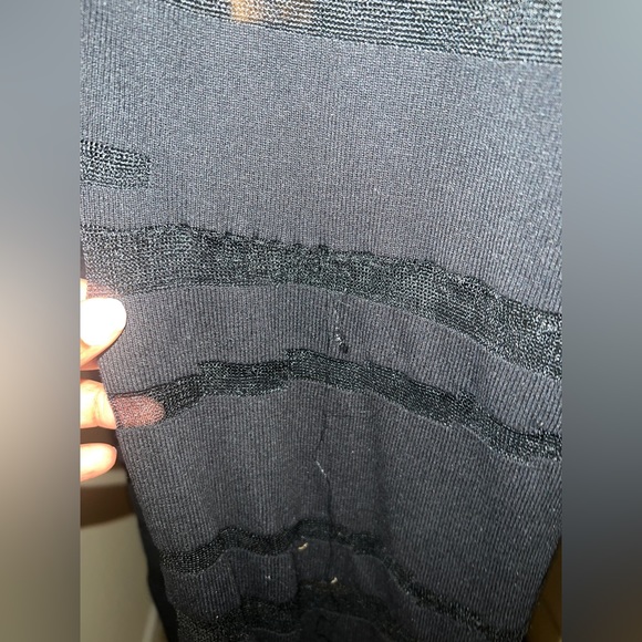 Black Sheer Mesh Body-con Dress - Picture 7 of 9